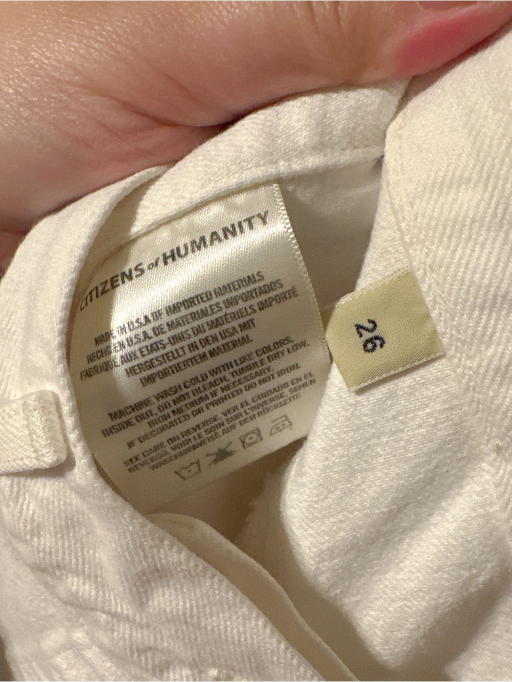 Citizens of Humanity White Button Front A-Line Denim Midi Skirt - Picture 5 of 5